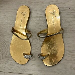 Giuseppe Zanotti gold sandal size 37
